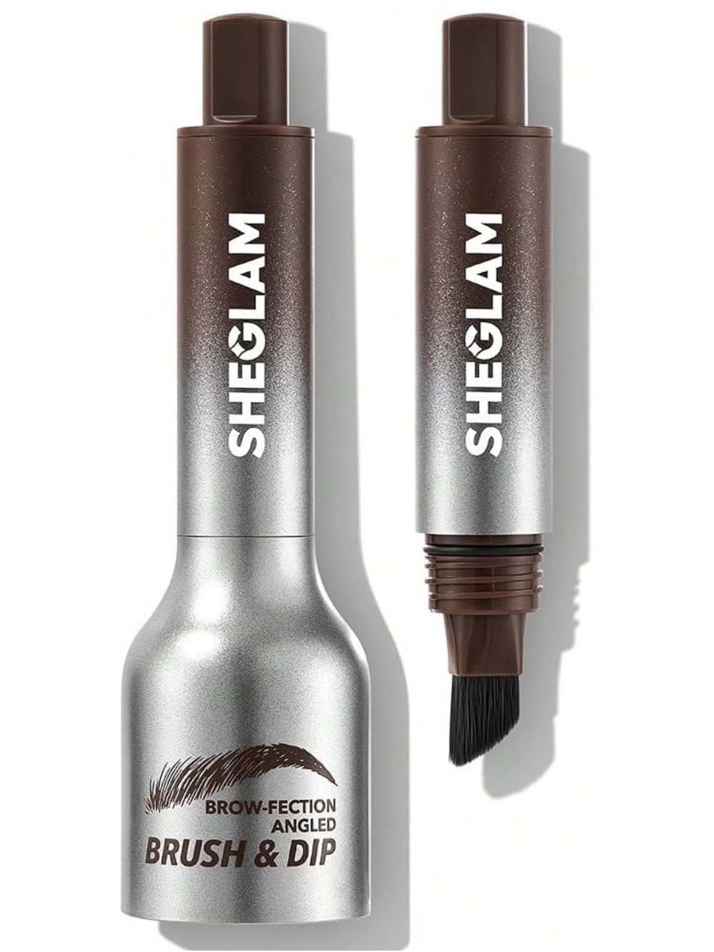 Sheglam Brow-Fection Angled Brush & Dip - chocolate brown